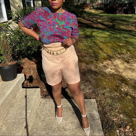 ASOS peach bermuda shorts size 12-14 - Picture 1 of 2